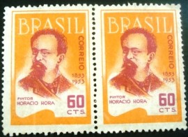 Par de selos postais COMEMORATIVOS do Brasil 1953 - C 313 N