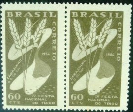 Par de selos postais COMEMORATIVOS do Brasil 1954 - C 352 M