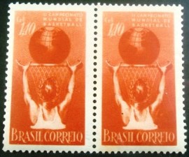 Par de selos postais COMEMORATIVOS do Brasil 1954 - C 353 M