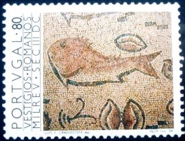 Selo postal de Portugal de 1988 Romeinse Culture 1768 U