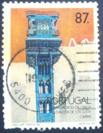 Selo postal de Portugal de 1988 Lisbon Transport  - 1779 U
