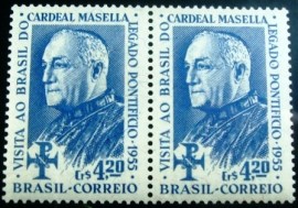 Par de selos postais COMEMORATIVOS do Brasil 1955 - C 367 M