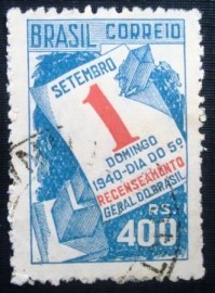 Selo postal do Brasil de 1941 5º Recenseamento