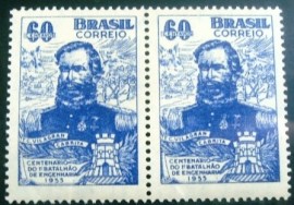Par de selos postais COMEMORATIVOS do Brasil 1955 - C 372 M