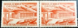 Par de selos postais COMEMORATIVOS do Brasil 1956 - C 373 MPR