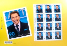 Folha de selos postais do Brasil de 2020 Silvio Santos