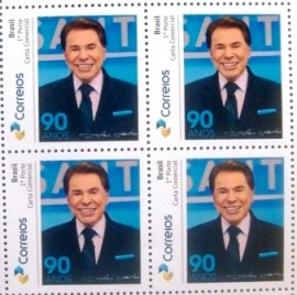 Quadra de selos postais do Brasil de 2020 Silvio Santos