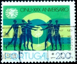 Selo postal de Portugal de 1976 People and Sapling
