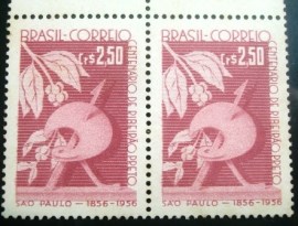 Par de selos postais COMEMORATIVOS do Brasil 1957 - C 400 M