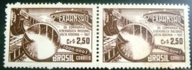 Par de selos postais COMEMORATIVOS do Brasil 1957 - C 385 M
