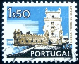 Selo postal de Portugal de 1973 Belem Tower Lisboa xII