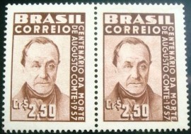 Par de selos de 1957 Augusto Conte - C 395 N