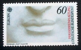 Selo postal da Alemanha de 1986 Mouth