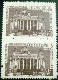 Par de selos de 1958 Conferência Interparlamentar - C 416 U V