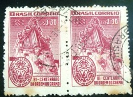 Par de selos postais COMEMORATIVOS do Brasil 1959 - C 435 U