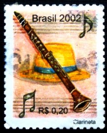 Selo postal do Brasil de 2005 Clarineta