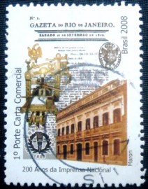 Selo postal do Brasil de 2008 Imprensa Nacional