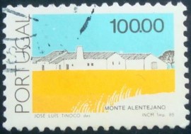 Selo postal de Portugal de 1985 Monte house Alentejo - 1664 U