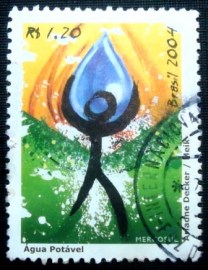 Selo postal do Brasil de 2004 Água Potável