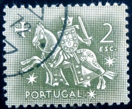 Selo postal de Portugal de 1953 Knight on horseback 2$ - 800