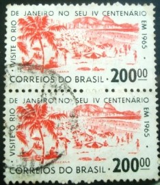 Par de selos COMEMORATIVOS do Brasil de 1964 - C 517 U V