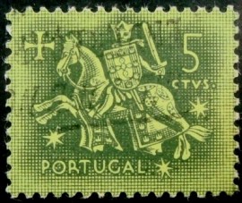 Selo postal de Portugal de 1953 Rei Dinis 5