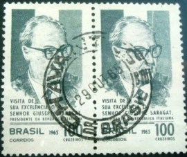 Par de selos COMEMORATIVOS do Brasil de 1965 - C 538 U