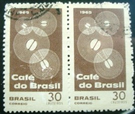 Par de selos COMEMORATIVOS do Brasil de 1965 - C 545 U