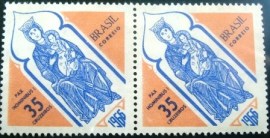 Par de selos COMEMORATIVOS do Brasil de 1966 - C 562 N