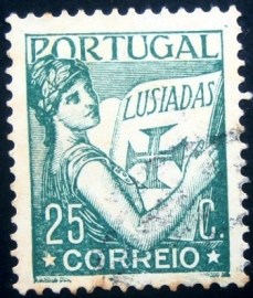 Selo postal de Portugal de 1931 Lusiadas