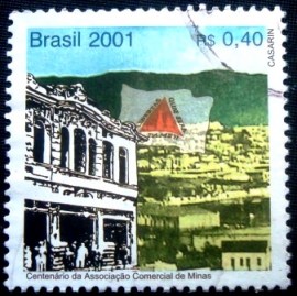 Selo postal do Brasil de 2001 Associação Comercial MG