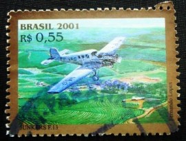 Selo postal do Brasil de 2001 Junkers F-13