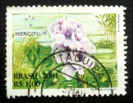 Selo postal do Brasil de 2001 Aguapé