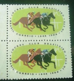 Par de selos COMEMORATIVOS do Brasil de 1968 - C 600 N V