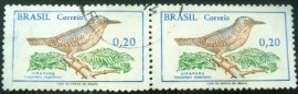 Selo postal do Brasil de 1968 Uirapuru- C 601A U