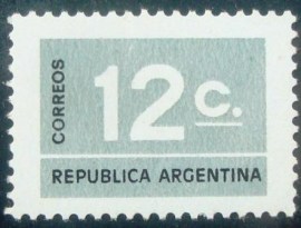Selo postal da Argentina de 1976 Numeral 12