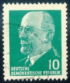 Selo postal da Alemanha Oriental de 1961/8 Walter Ulbricht