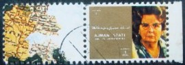 Selo postal do Emirado de Ajman de 1973 Queen of the Netherlands