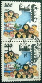 Par de selos postais COMEMORATIVOS do Brasil de 1972 - C - 0762 U