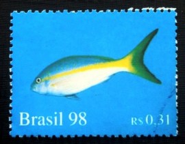 Selo postal do Brasil de 1998 Wrasse
