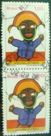 Par de selos postais COMEMORATIVOS do Brasil de 1976 - C 0948 U V