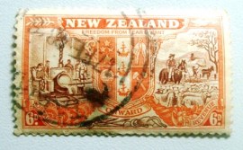 Selo postal da Nova Zelândia de 1946 Peace and Victory