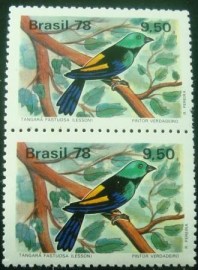 Par de selos postais COMEMORATIVOS do Brasil de 1978 - C 1038 M V