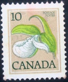 Selo postal do Canadá de 1978 Cypripedium passerinum