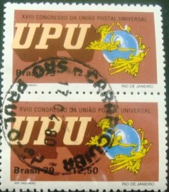 Par de selos postais COMEMORATIVOS do Brasil de 1979 - C 1109 U
