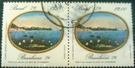 Par de selos do Brasil de 1979 Lagoa e Arcos