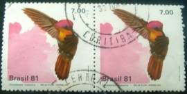 Par de selos postais COMEMORATIVOS do Brasil de 1981 - C 1199 U