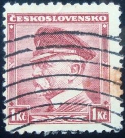 Selo postal da Tchecoslováquia de 1935 Tomáš Garrigue Masaryk