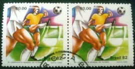 Par de selos postais COMEMORATIVOS do Brasil de 1982 - C 1246 U