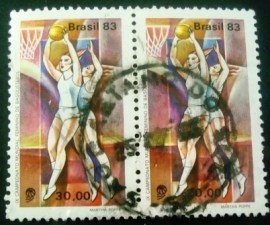 Par de selos postais COMEMORATIVOS do Brasil de 1983 - C 1330 U